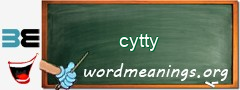 WordMeaning blackboard for cytty